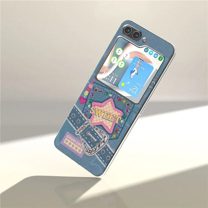 For Samsung Galaxy Z Flip5 5G Case Pattern Printing Anti-Scratch PC Phone Cover