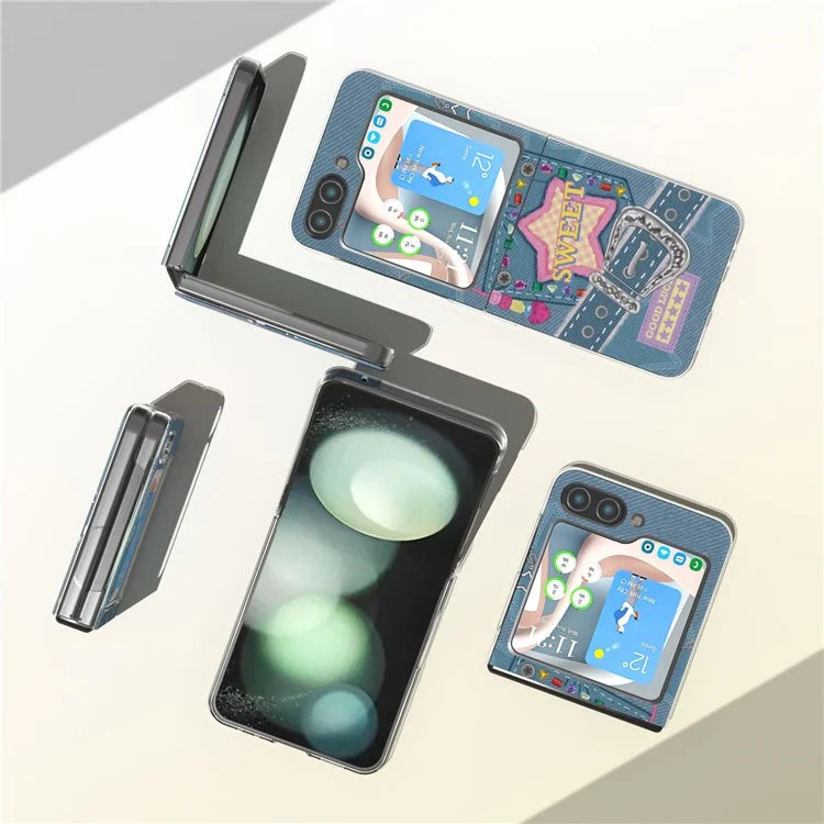 For Samsung Galaxy Z Flip5 5G Case Pattern Printing Anti-Scratch PC Phone Cover