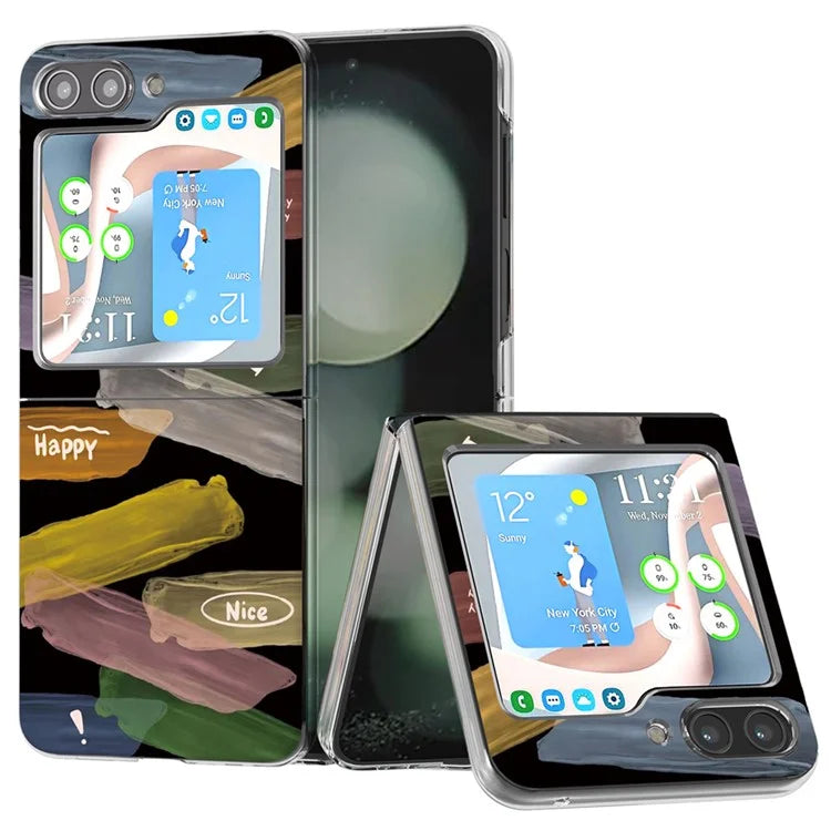 For Samsung Galaxy Z Flip5 5G Case Pattern Printing Anti-Scratch PC Phone Cover
