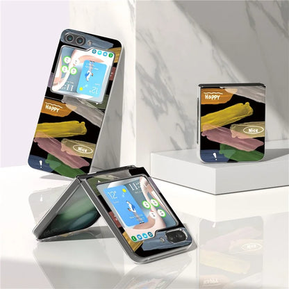For Samsung Galaxy Z Flip5 5G Case Pattern Printing Anti-Scratch PC Phone Cover