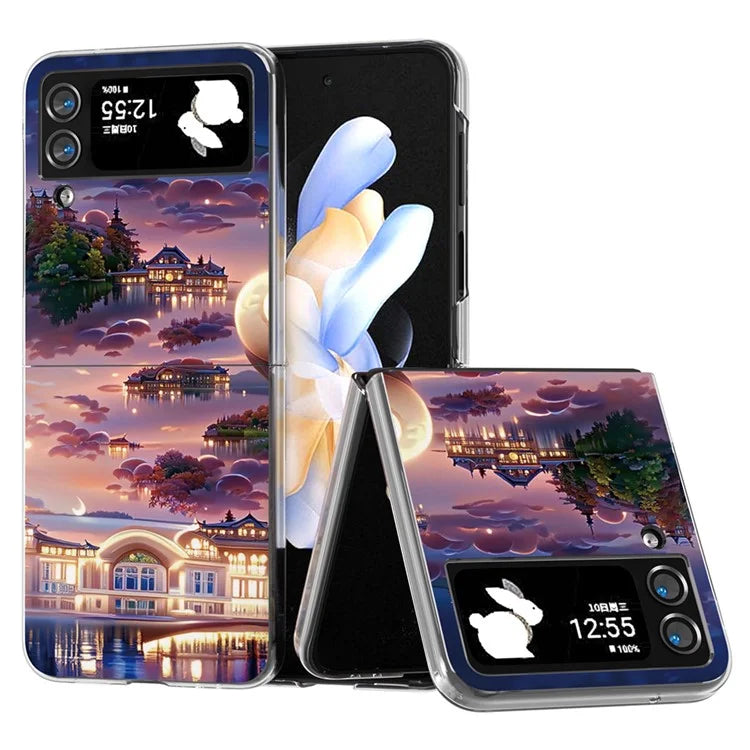 For Samsung Galaxy Z Flip4 5G Case Shockproof PC Pattern Printing Phone Cover