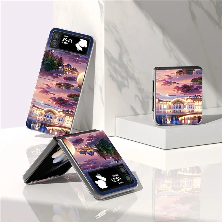 For Samsung Galaxy Z Flip4 5G Case Shockproof PC Pattern Printing Phone Cover