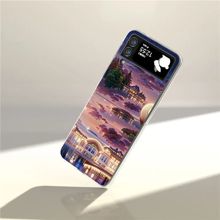 For Samsung Galaxy Z Flip4 5G Case Shockproof PC Pattern Printing Phone Cover