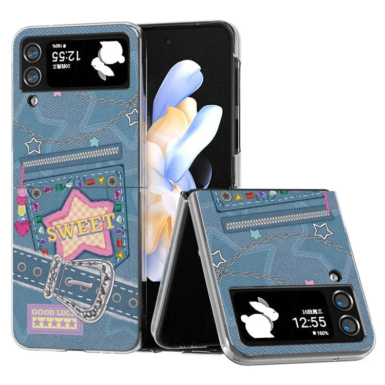 For Samsung Galaxy Z Flip4 5G Case Shockproof PC Pattern Printing Phone Cover