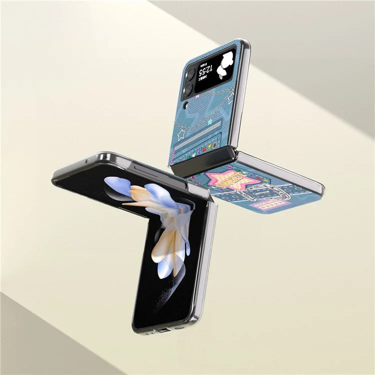 For Samsung Galaxy Z Flip4 5G Case Shockproof PC Pattern Printing Phone Cover