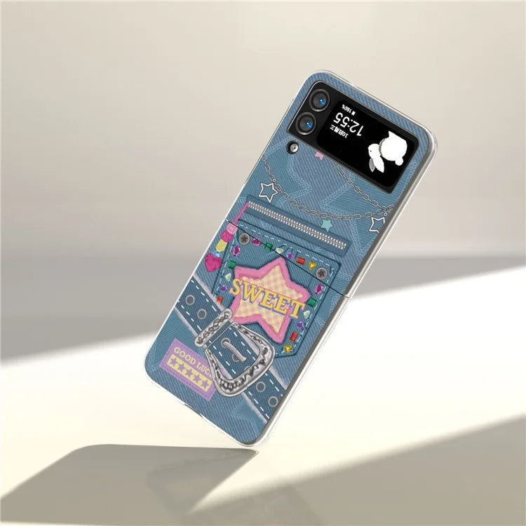 For Samsung Galaxy Z Flip4 5G Case Shockproof PC Pattern Printing Phone Cover