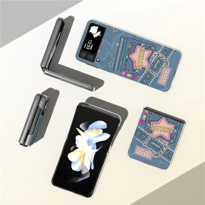For Samsung Galaxy Z Flip4 5G Case Shockproof PC Pattern Printing Phone Cover