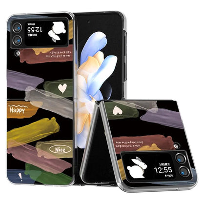 For Samsung Galaxy Z Flip4 5G Case Shockproof PC Pattern Printing Phone Cover