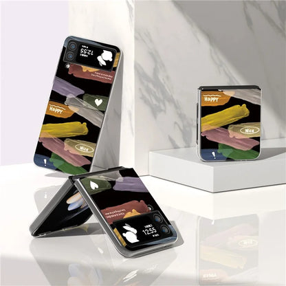 For Samsung Galaxy Z Flip4 5G Case Shockproof PC Pattern Printing Phone Cover