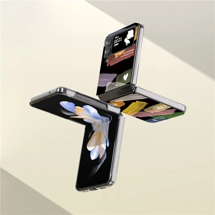 For Samsung Galaxy Z Flip4 5G Case Shockproof PC Pattern Printing Phone Cover