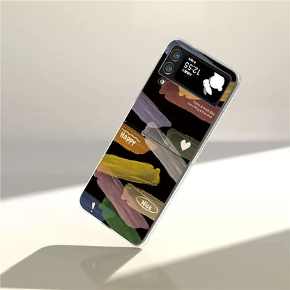 For Samsung Galaxy Z Flip4 5G Case Shockproof PC Pattern Printing Phone Cover
