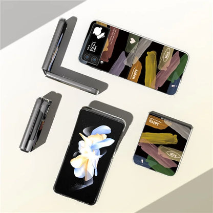 For Samsung Galaxy Z Flip4 5G Case Shockproof PC Pattern Printing Phone Cover