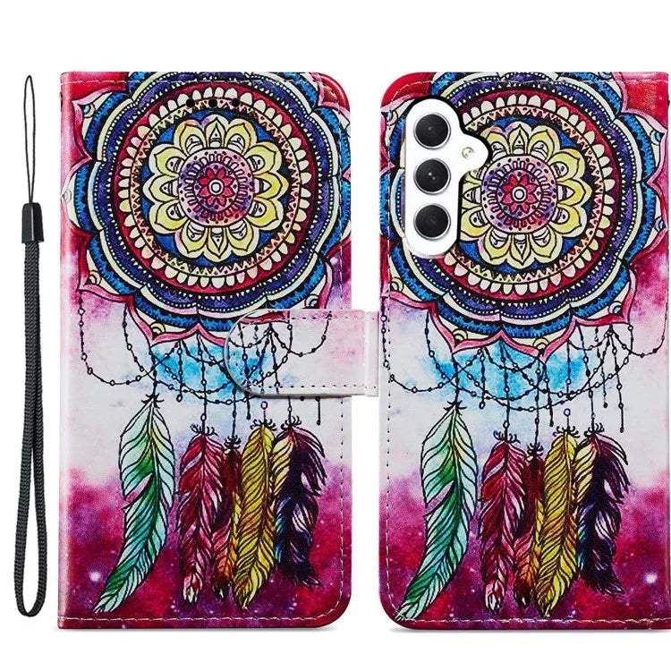 For Samsung Galaxy A15 5G Case Wallet PU Leather Pattern Print Phone Cover