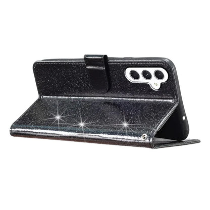 For Samsung Galaxy A15 5G Case PU Leather Wallet Glittery Phone Cover