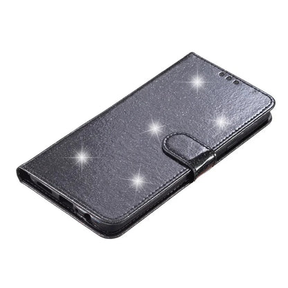 For Samsung Galaxy A15 5G Case PU Leather Wallet Glittery Phone Cover