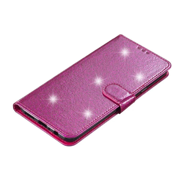 For Samsung Galaxy A15 5G Case PU Leather Wallet Glittery Phone Cover
