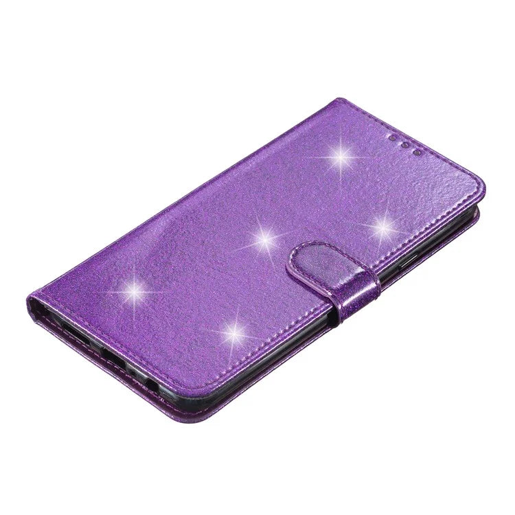 For Samsung Galaxy A15 5G Case PU Leather Wallet Glittery Phone Cover
