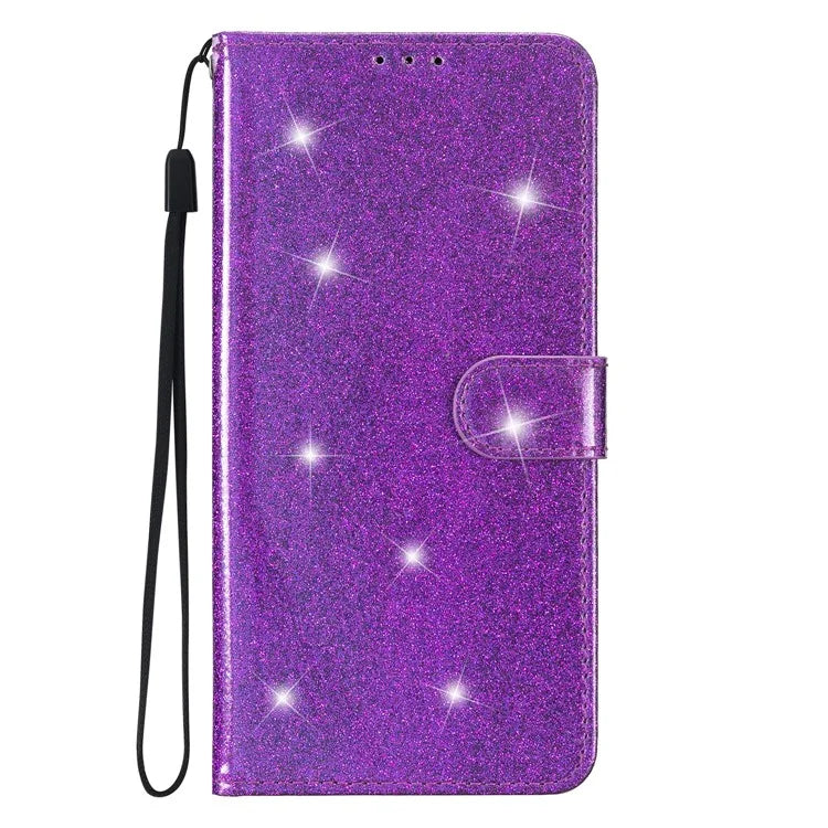 For Samsung Galaxy A15 5G Case PU Leather Wallet Glittery Phone Cover