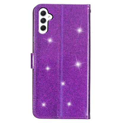 For Samsung Galaxy A15 5G Case PU Leather Wallet Glittery Phone Cover