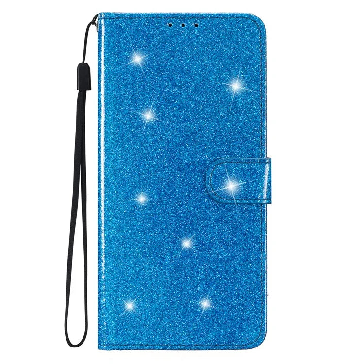For Samsung Galaxy A15 5G Case PU Leather Wallet Glittery Phone Cover