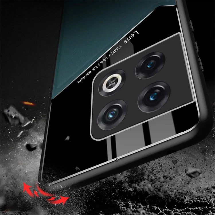 For OnePlus 10 Pro 5G Cover Leather+TPU+PC Phone Back Case Support Magnetic Car Holder