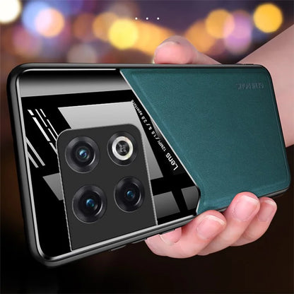 For OnePlus 10 Pro 5G Cover Leather+TPU+PC Phone Back Case Support Magnetic Car Holder