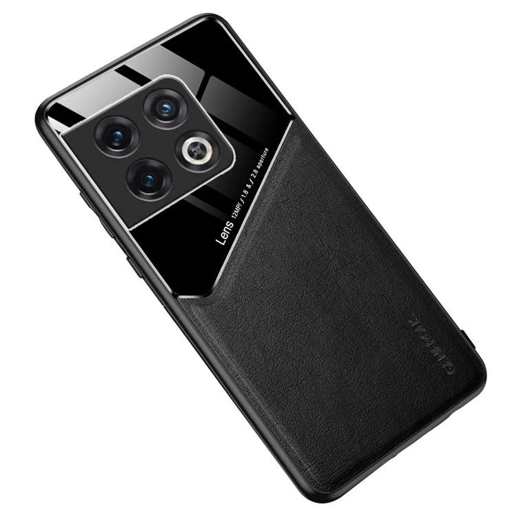 For OnePlus 10 Pro 5G Cover Leather+TPU+PC Phone Back Case Support Magnetic Car Holder
