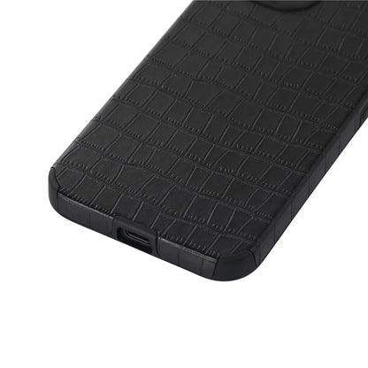 For iPhone 14 Plus Case Crocodile Texture PU Leather + TPU Shockproof Phone Cover