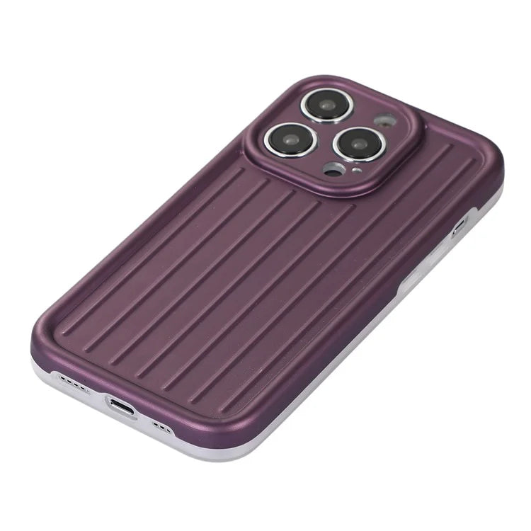 For iPhone 14 Pro Max Case Soft TPU 3D Striped Pattern Design IMD Phone Cover