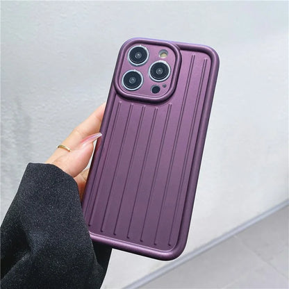 For iPhone 14 Pro Max Case Soft TPU 3D Striped Pattern Design IMD Phone Cover
