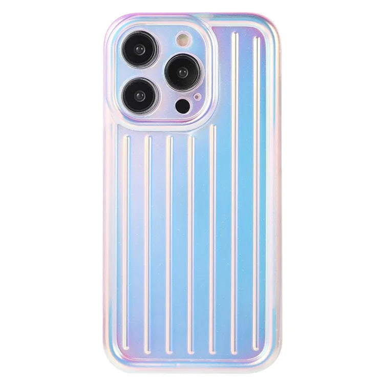 For iPhone 14 Pro Max Case Soft TPU 3D Striped Pattern Design IMD Phone Cover