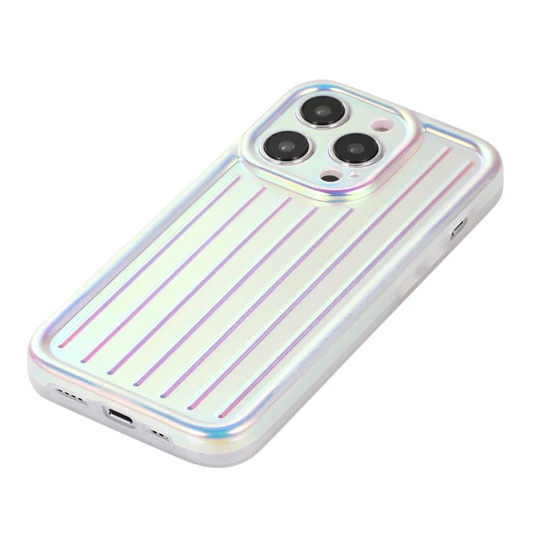 For iPhone 14 Pro Max Case Soft TPU 3D Striped Pattern Design IMD Phone Cover
