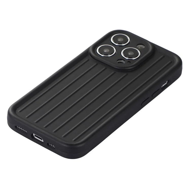 For iPhone 14 Pro Max Case Soft TPU 3D Striped Pattern Design IMD Phone Cover