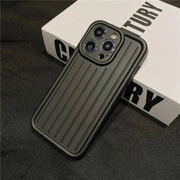 For iPhone 14 Pro Max Case Soft TPU 3D Striped Pattern Design IMD Phone Cover