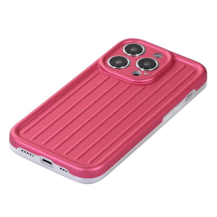 For iPhone 14 Pro Max Case Soft TPU 3D Striped Pattern Design IMD Phone Cover