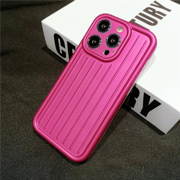For iPhone 14 Pro Max Case Soft TPU 3D Striped Pattern Design IMD Phone Cover