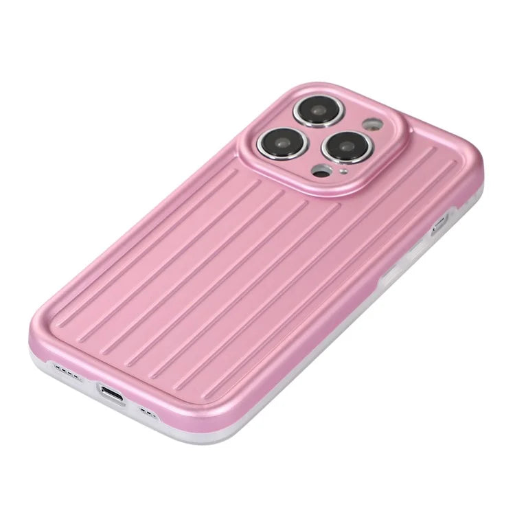 For iPhone 14 Pro Max Case Soft TPU 3D Striped Pattern Design IMD Phone Cover