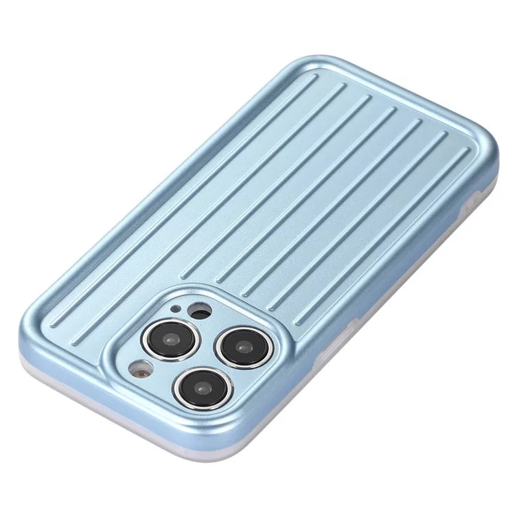 For iPhone 14 Pro Max Case Soft TPU 3D Striped Pattern Design IMD Phone Cover