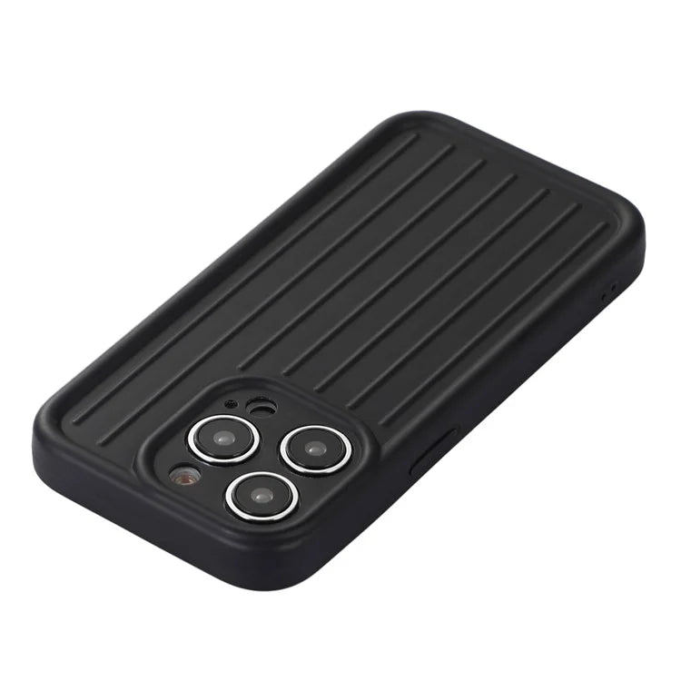 For iPhone 14 Pro Case Shockproof 3D Striped Pattern Design IMD TPU Phone Cover