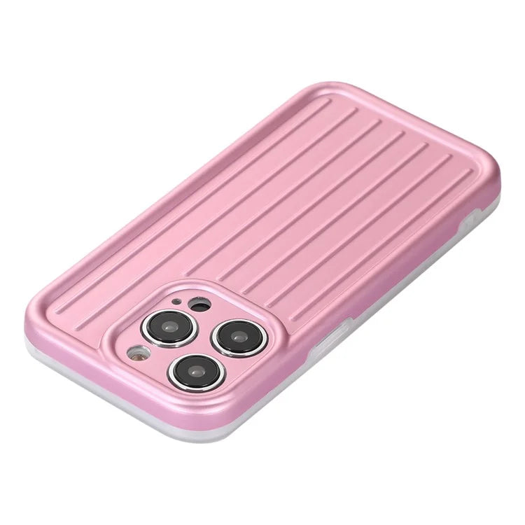 For iPhone 14 Pro Case Shockproof 3D Striped Pattern Design IMD TPU Phone Cover