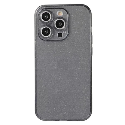 For iPhone 14 Pro Case Shiny Ring Lens Protector Glitter Powder TPU Phone Cover