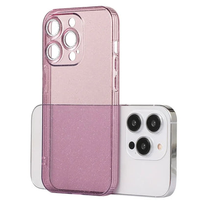 For iPhone 14 Pro Case Shiny Ring Lens Protector Glitter Powder TPU Phone Cover