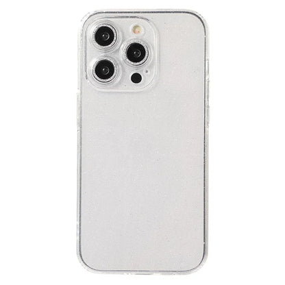 For iPhone 14 Pro Case Shiny Ring Lens Protector Glitter Powder TPU Phone Cover