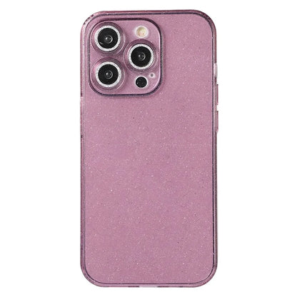 For iPhone 14 Pro Max Case Shiny Ring Lens Protector Glitter Powder Anti-drop TPU Cover