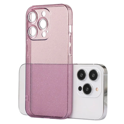 For iPhone 14 Pro Max Case Shiny Ring Lens Protector Glitter Powder Anti-drop TPU Cover