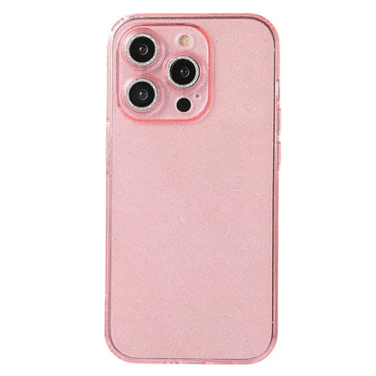 For iPhone 14 Pro Max Case Shiny Ring Lens Protector Glitter Powder Anti-drop TPU Cover