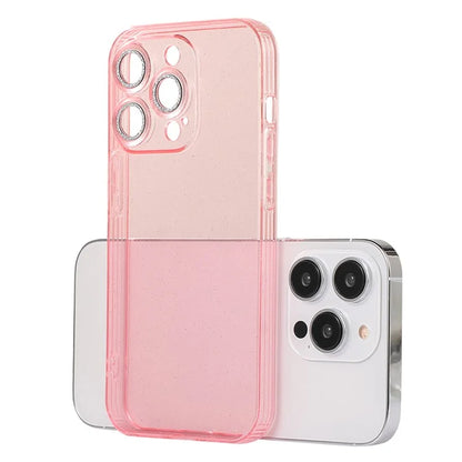 For iPhone 14 Pro Max Case Shiny Ring Lens Protector Glitter Powder Anti-drop TPU Cover
