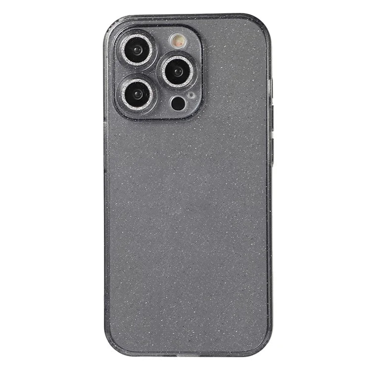 For iPhone 14 Pro Max Case Shiny Ring Lens Protector Glitter Powder Anti-drop TPU Cover