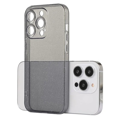For iPhone 14 Pro Max Case Shiny Ring Lens Protector Glitter Powder Anti-drop TPU Cover