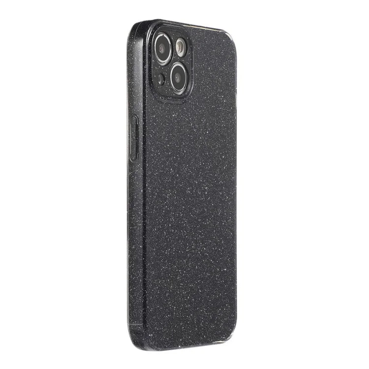 For iPhone 14 Plus Case Glittery Powder Jelly TPU Anti-drop Phone Back Cover